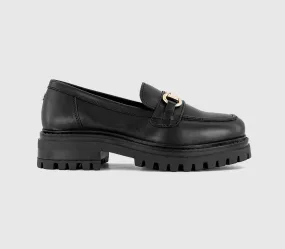 Womens Office Fairhope Chunky Snaffle Trim Loafers Black Uk Size 4