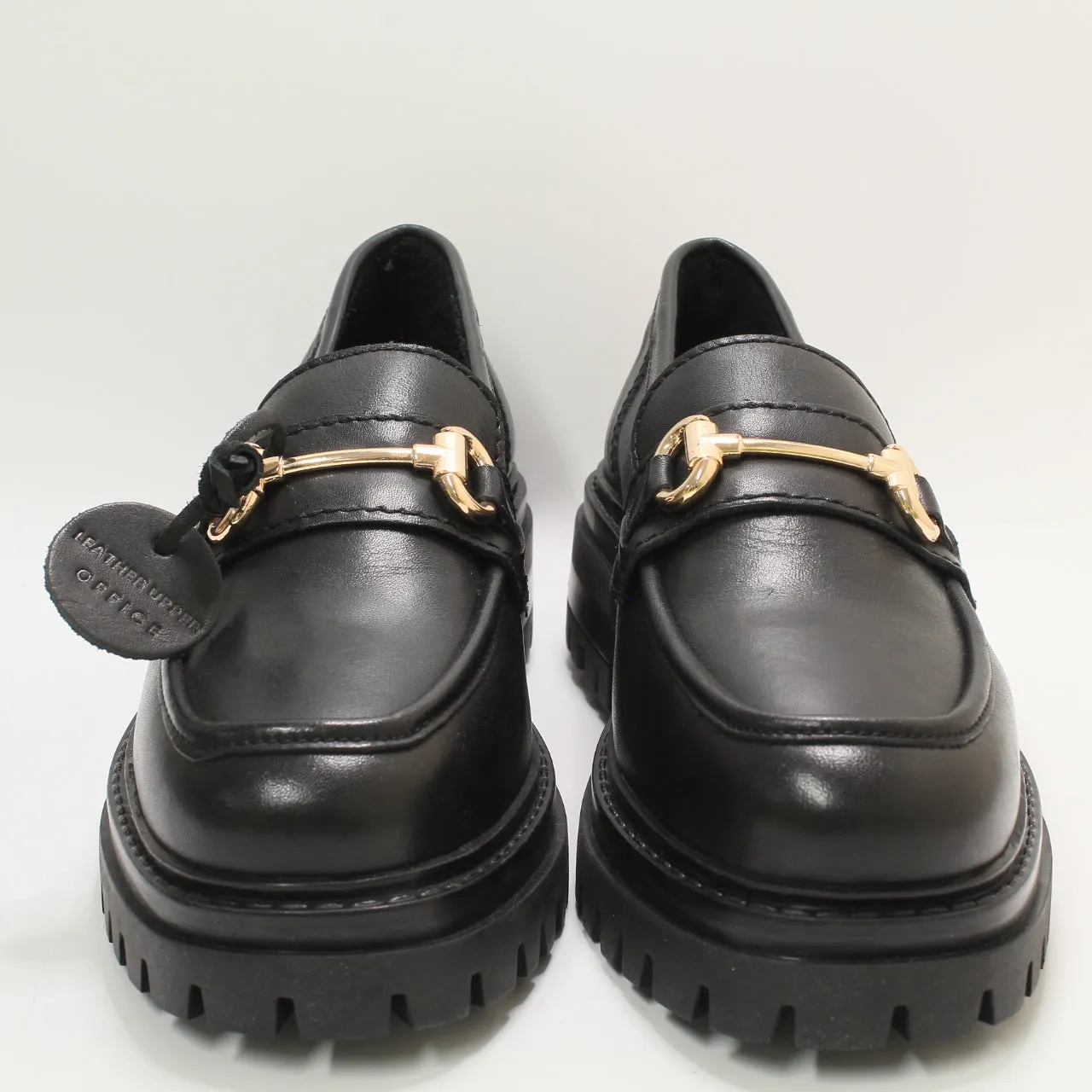 Womens Office Fairhope Chunky Snaffle Trim Loafers Black Uk Size 4