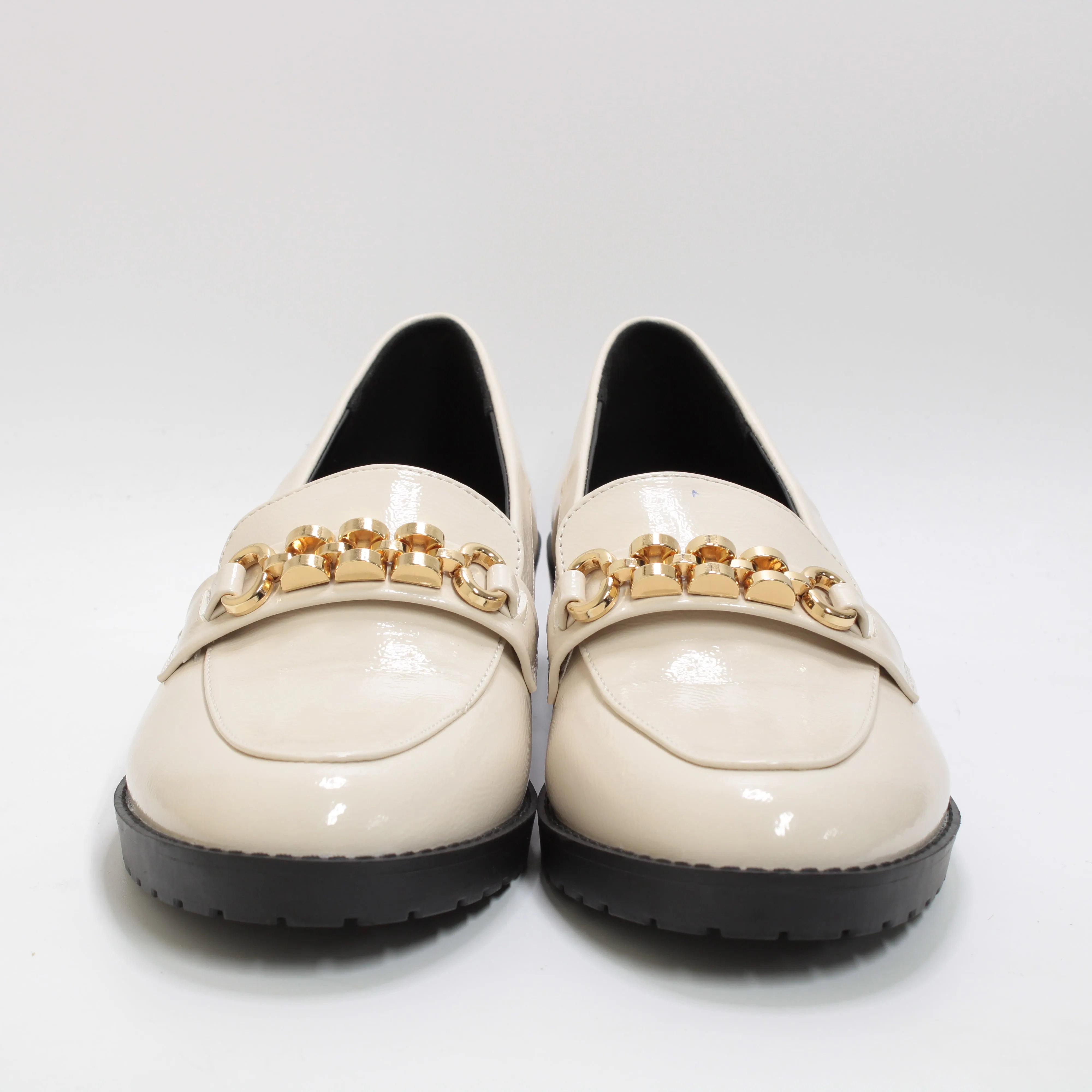 Womens Office Fermi Hardware Chunky Loafers Off White