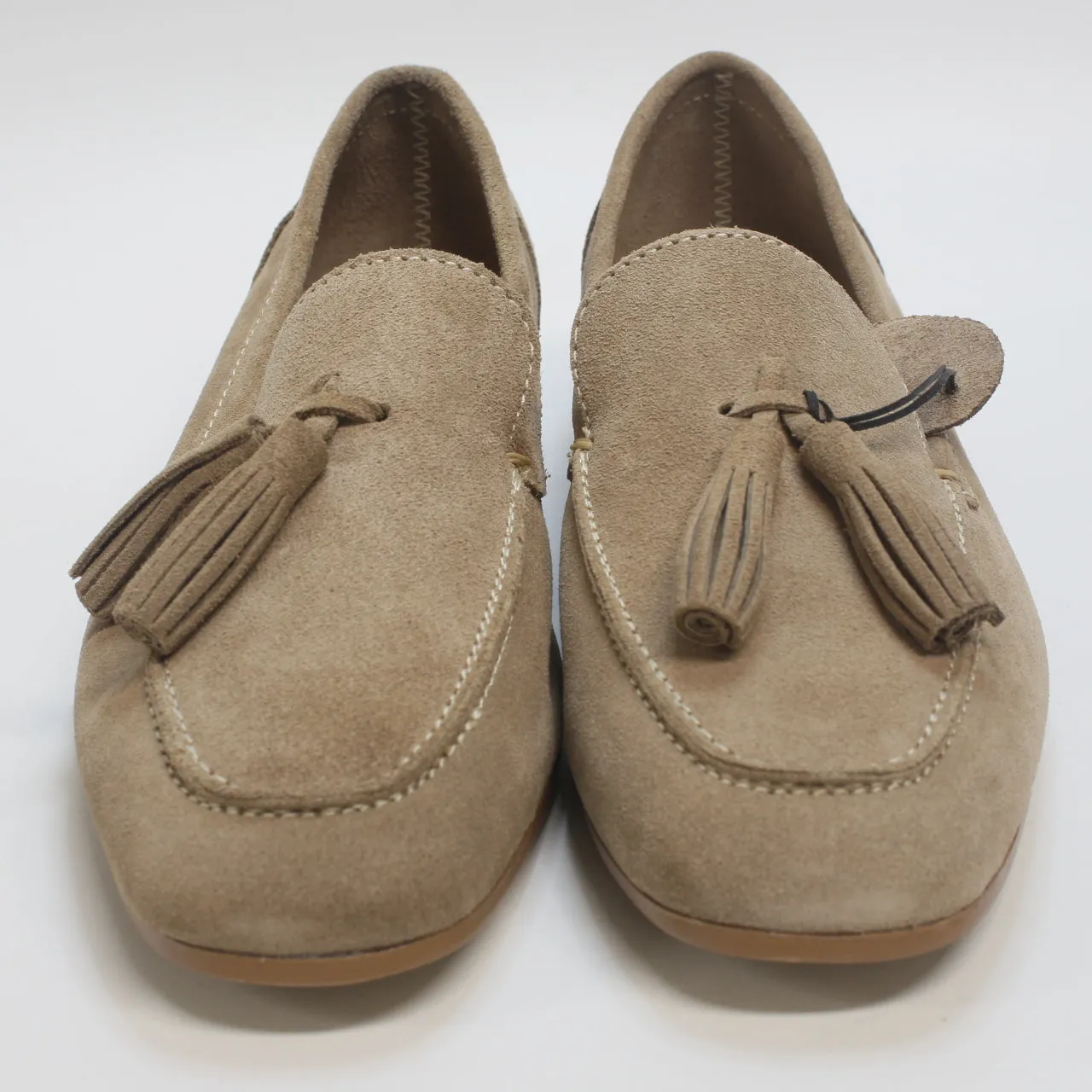 Womens Office Fond Tassel Loafers Taupe Suede Uk Size 4
