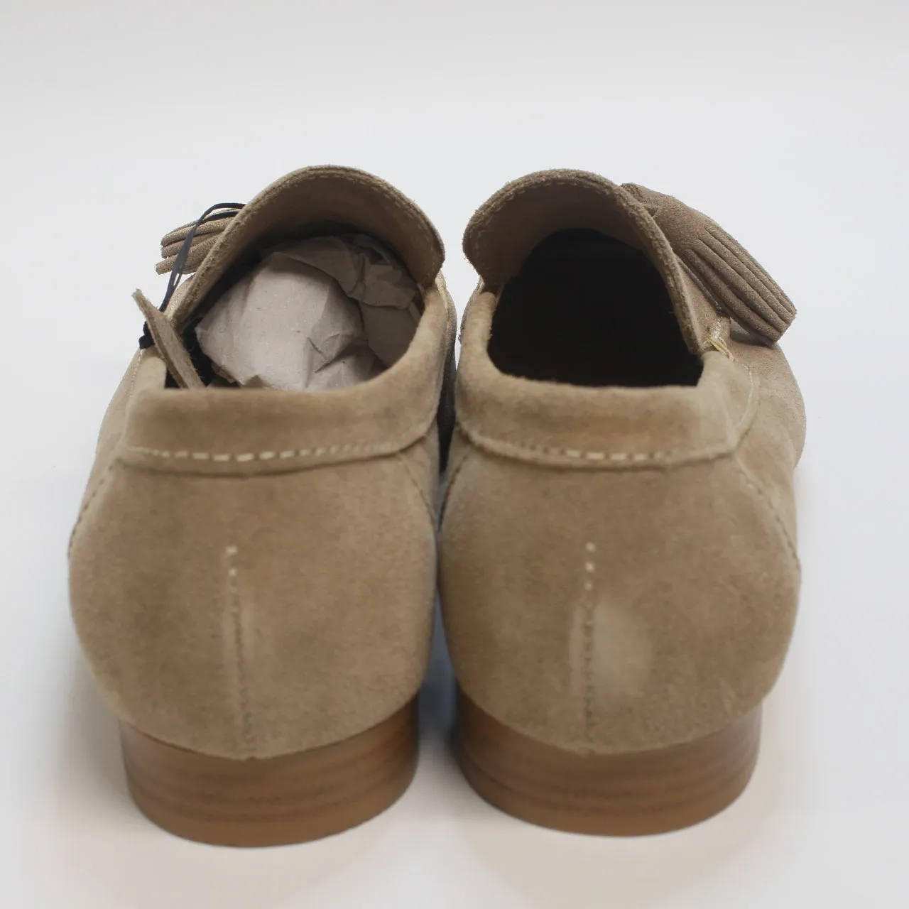Womens Office Fond Tassel Loafers Taupe Suede Uk Size 4