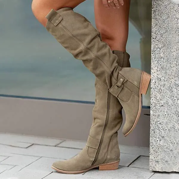 Women'S Side Zip Tall Boots 01791068C