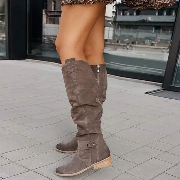 Women'S Side Zip Tall Boots 01791068C